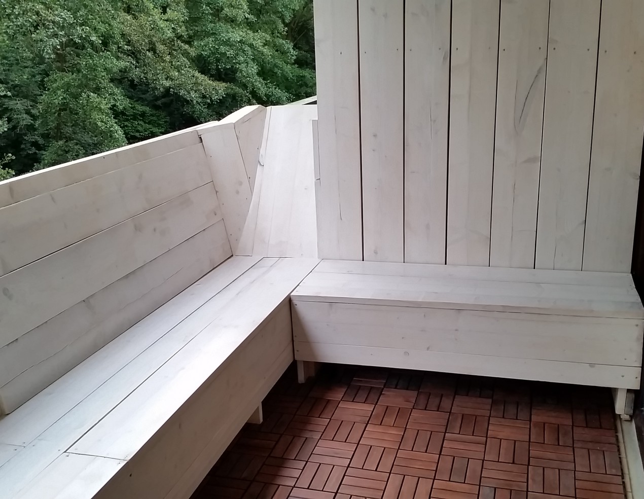 Op maat gemaakte houten loungebank