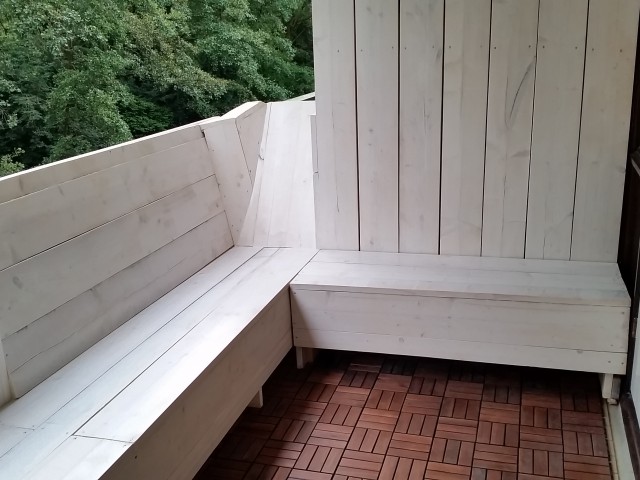 Op maat gemaakte houten loungebank